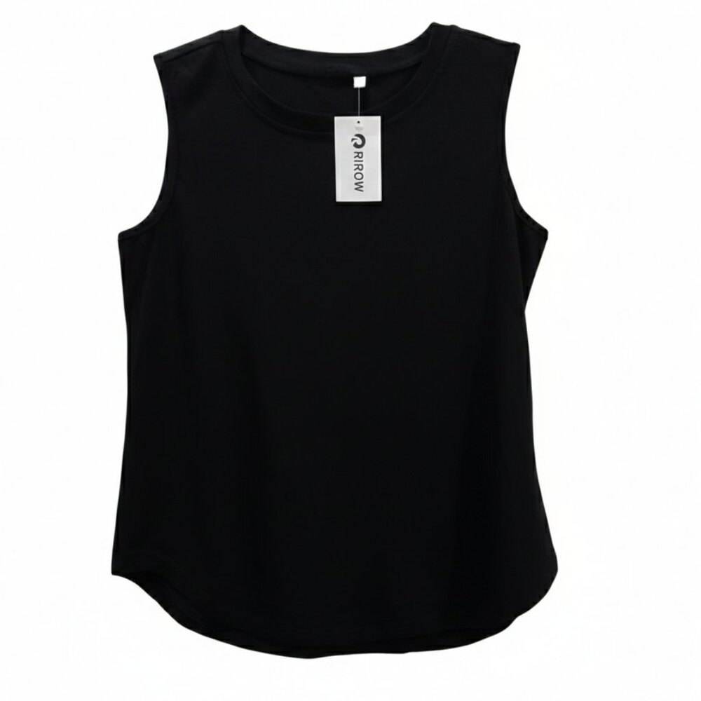 NWT | RIROW Black Sleeveless Scoop Neck Tank Top | Size Medium